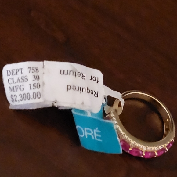 EFFY, Ruby and Diamond ring I n 14K yellow gold. - Picture 2 of 4